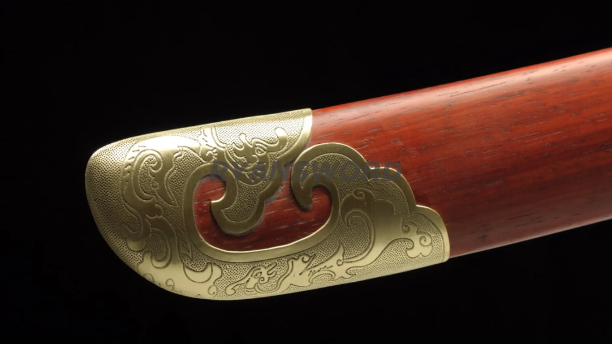 Single-Handed Dao Chinese Sword Folded Steel Blade Brass Fittings