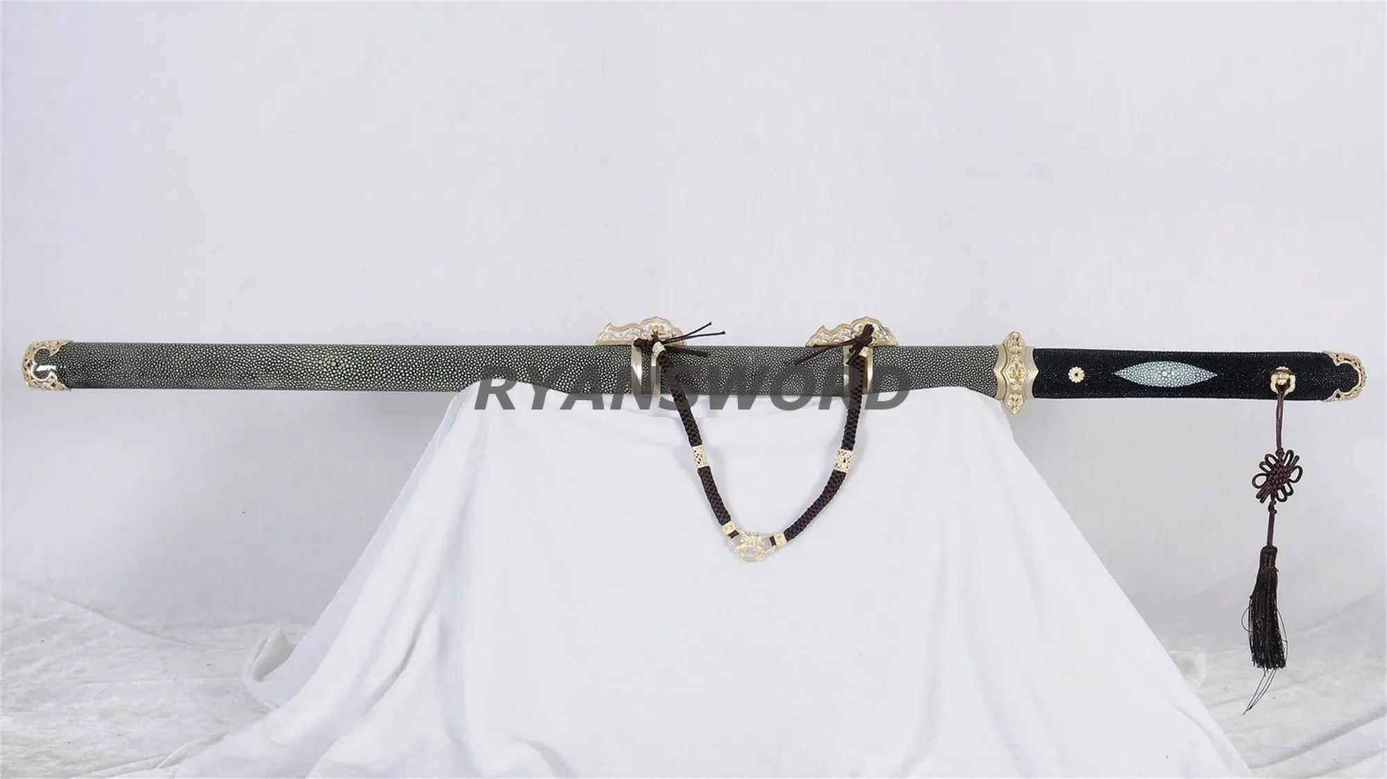 Tang Dao Straight Blade Clay Tempered Chinese Sword Genuine Full