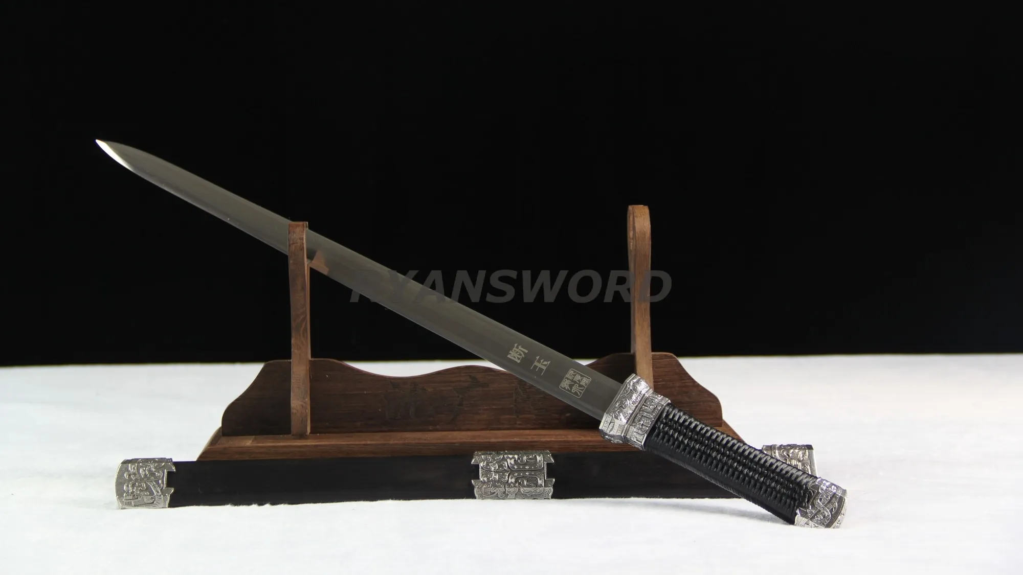 Sharp Short Sword Ebony Scabbard Handmade--sgl7121,$200.00