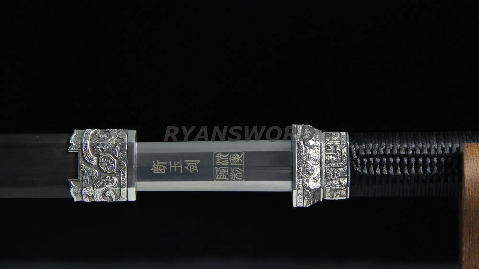 Sharp Short Sword Ebony Scabbard Handmade--sgl7121,$200.00